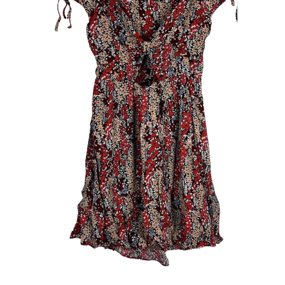 Free People Miss Right Mini Dress Floral Print Cap Sleeve Keyhole Cut Out  Sz: S - Picture 4 of 8